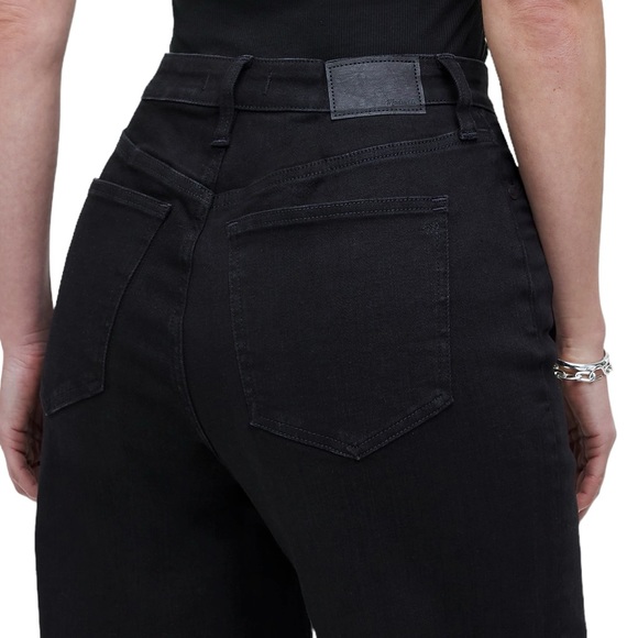 Madewell The Curvy Perfect Wide Leg Jean in Black Rinse Wash - Picture 5 of 14